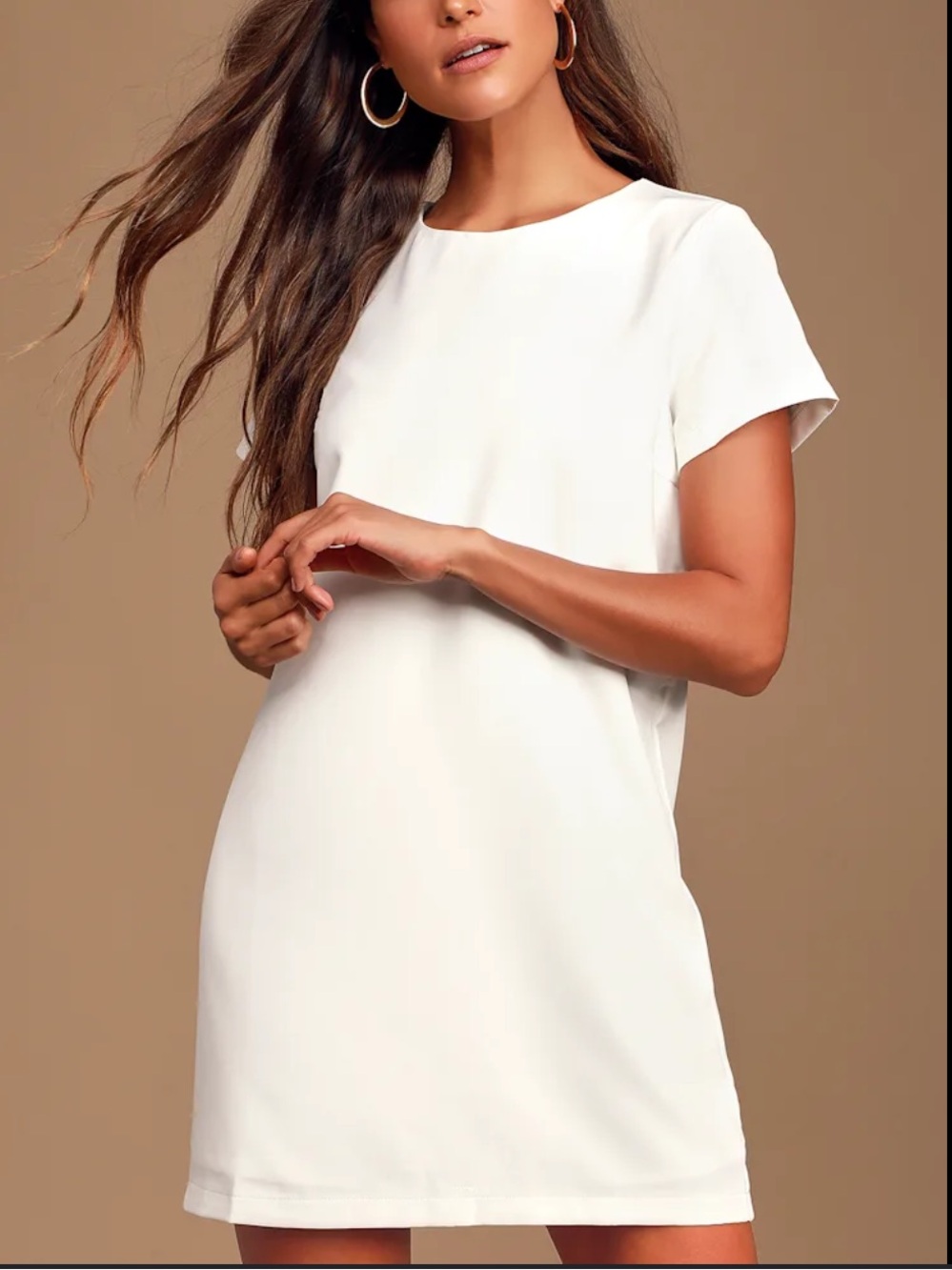 Lulu's White Shift and Shout Bridal Wedding Shower Lined Mini Dress Small New